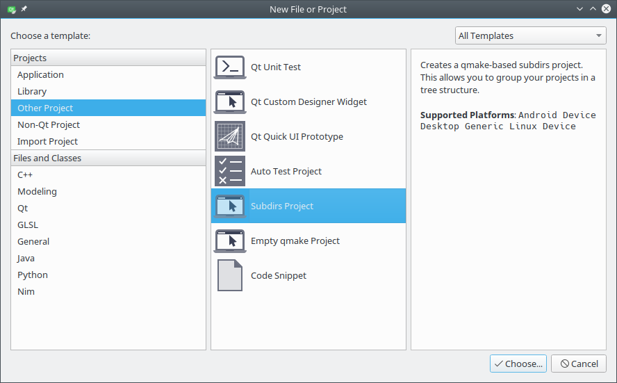 Select Subdirs Project