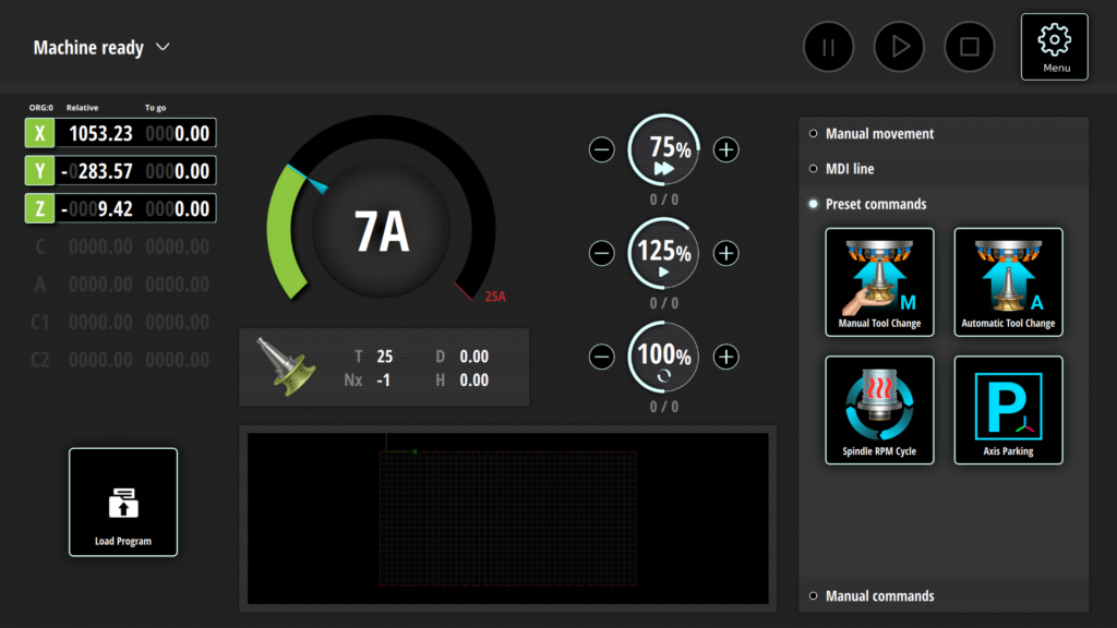User-friendly CNC Operator UI